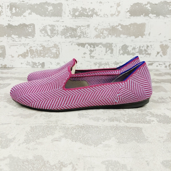 Rothy's Shoes - New Rothy's The Loafer Pink/Grey Stripes Slip On Round Toe Loafers E361
